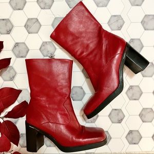 90s Red Tommy Hilfiger Boots